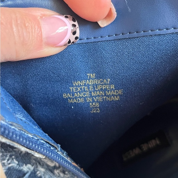 Nine West NWOB Denim & Jeweled High Heeled Stiletto Pointed Toe Bootie Size 7 - Picture 13 of 14